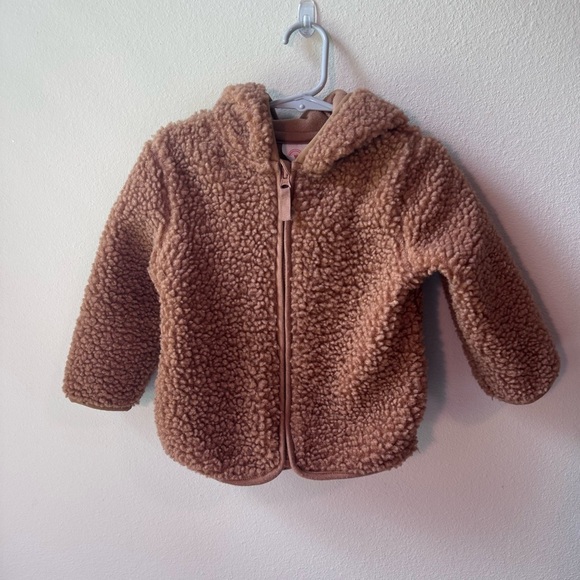 Wondernation Toddler’s Brown Teddy Bear Hoodie - 2T, Like New - Picture 2 of 5